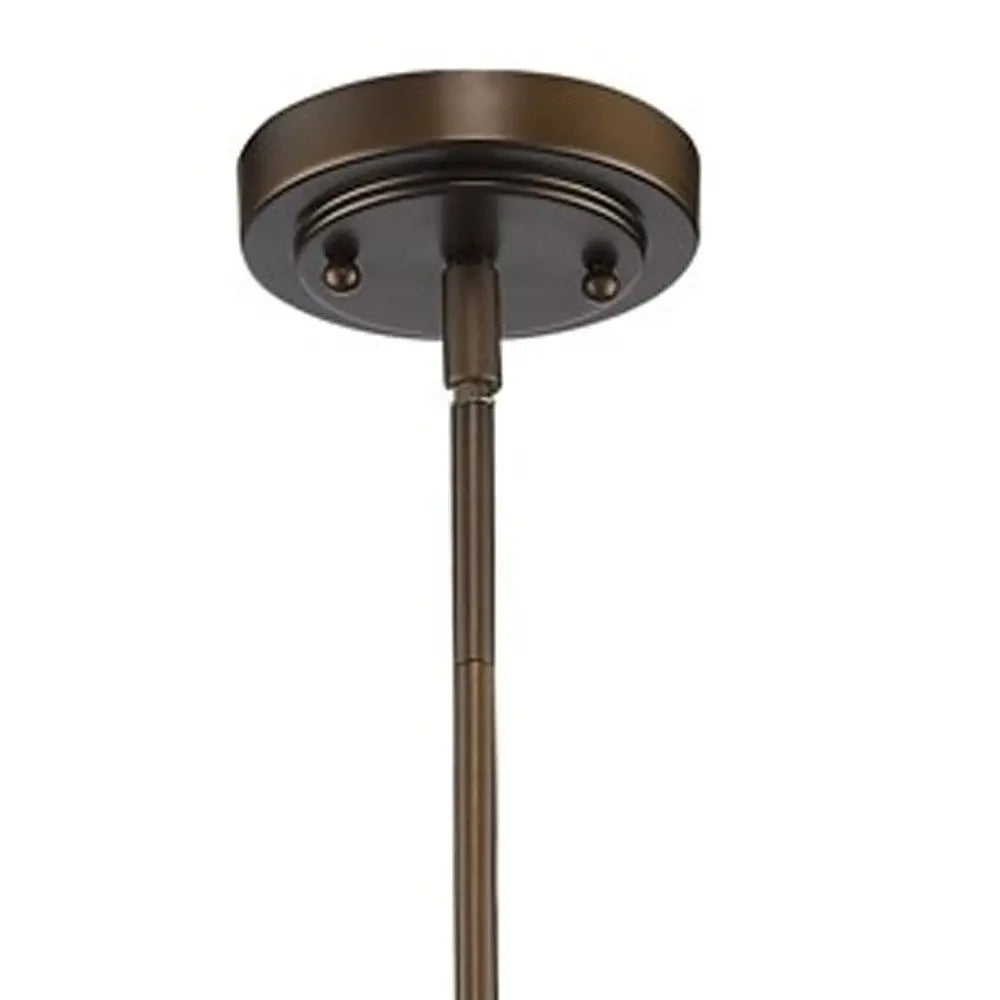 Antique Bronze Hanging Light with Glass Dome Shade HomeRoots