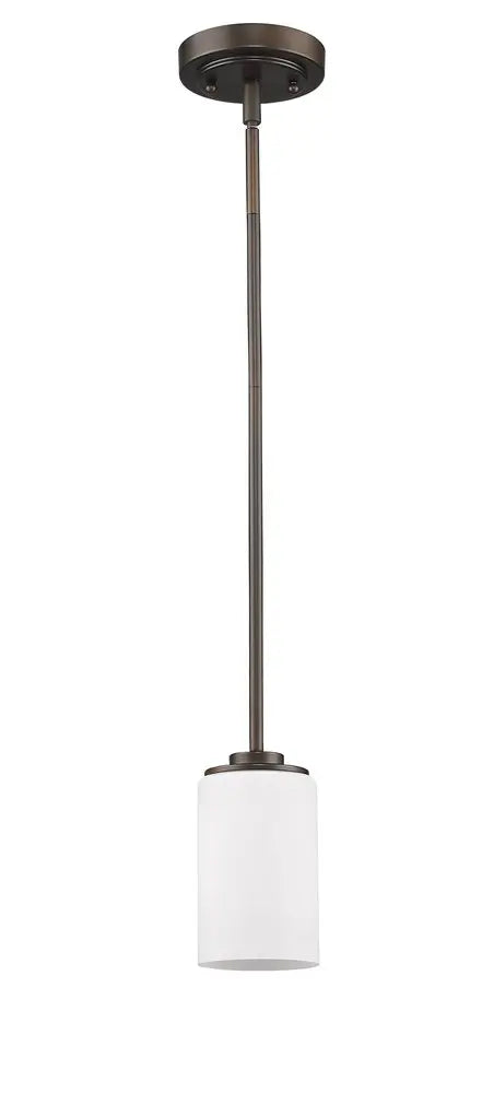 Bronze Frosted Glass Hanging Light HomeRoots