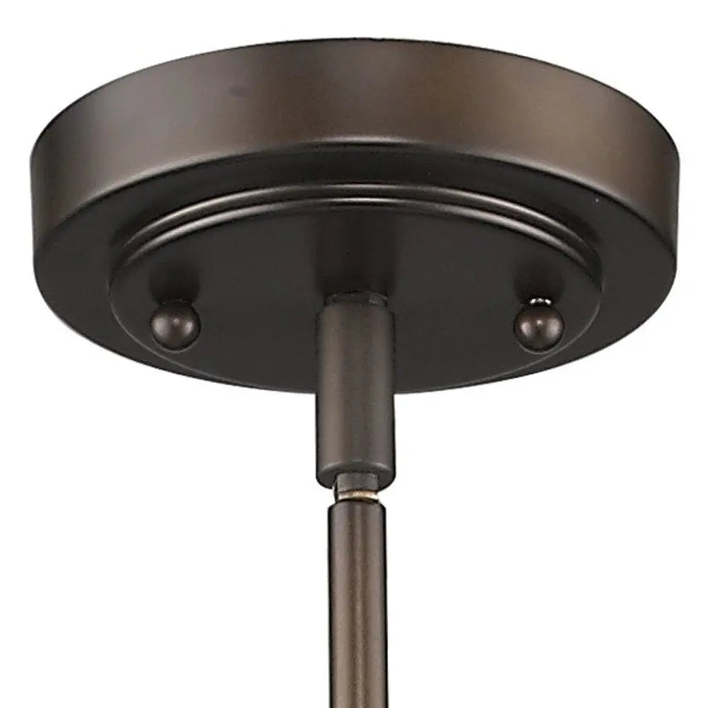 Bronze Frosted Glass Hanging Light HomeRoots