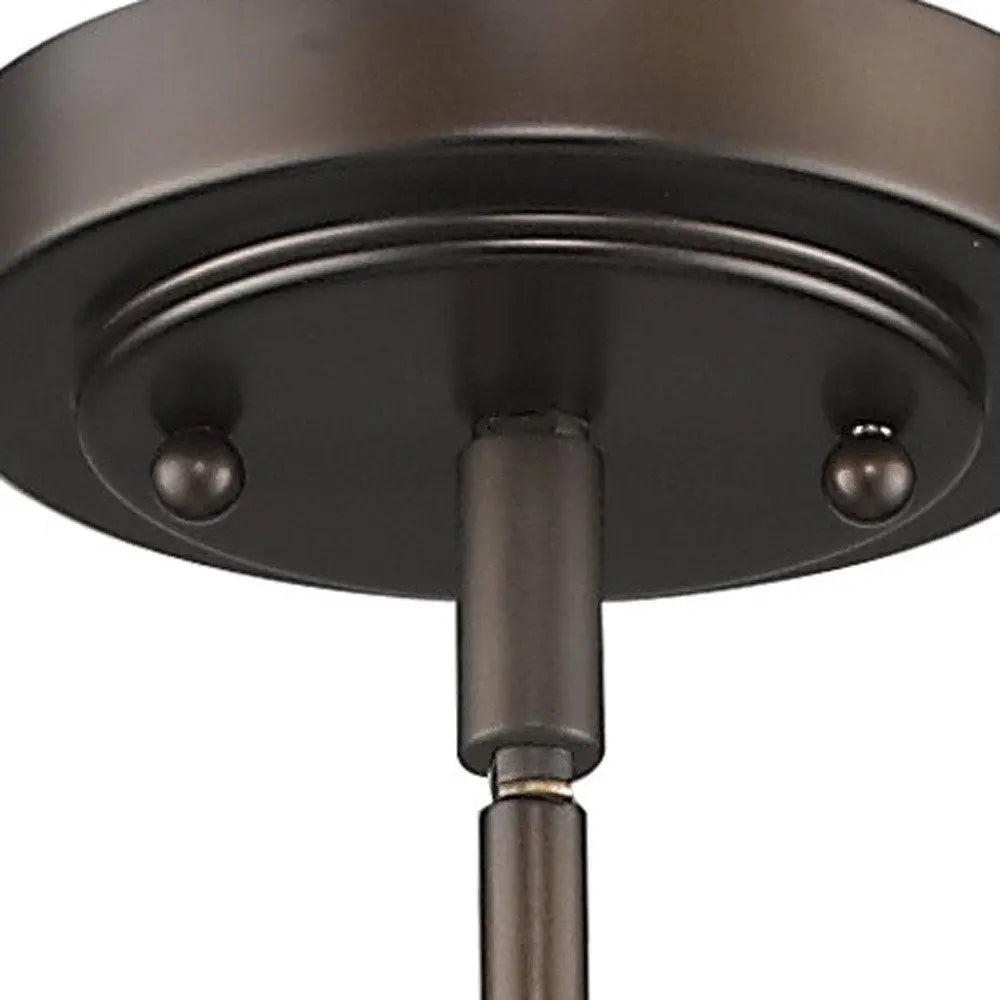 Bronze Frosted Glass Hanging Light HomeRoots