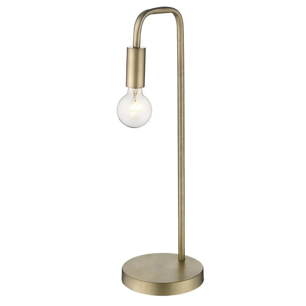 26" Brass Metal Table Lamp HomeRoots