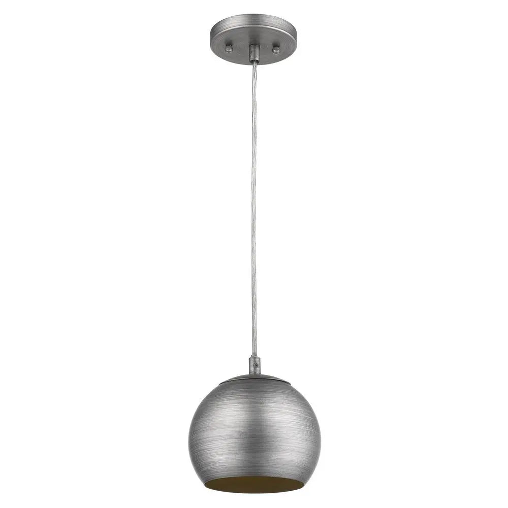Light Gray and Gold Hanging Dome Light HomeRoots