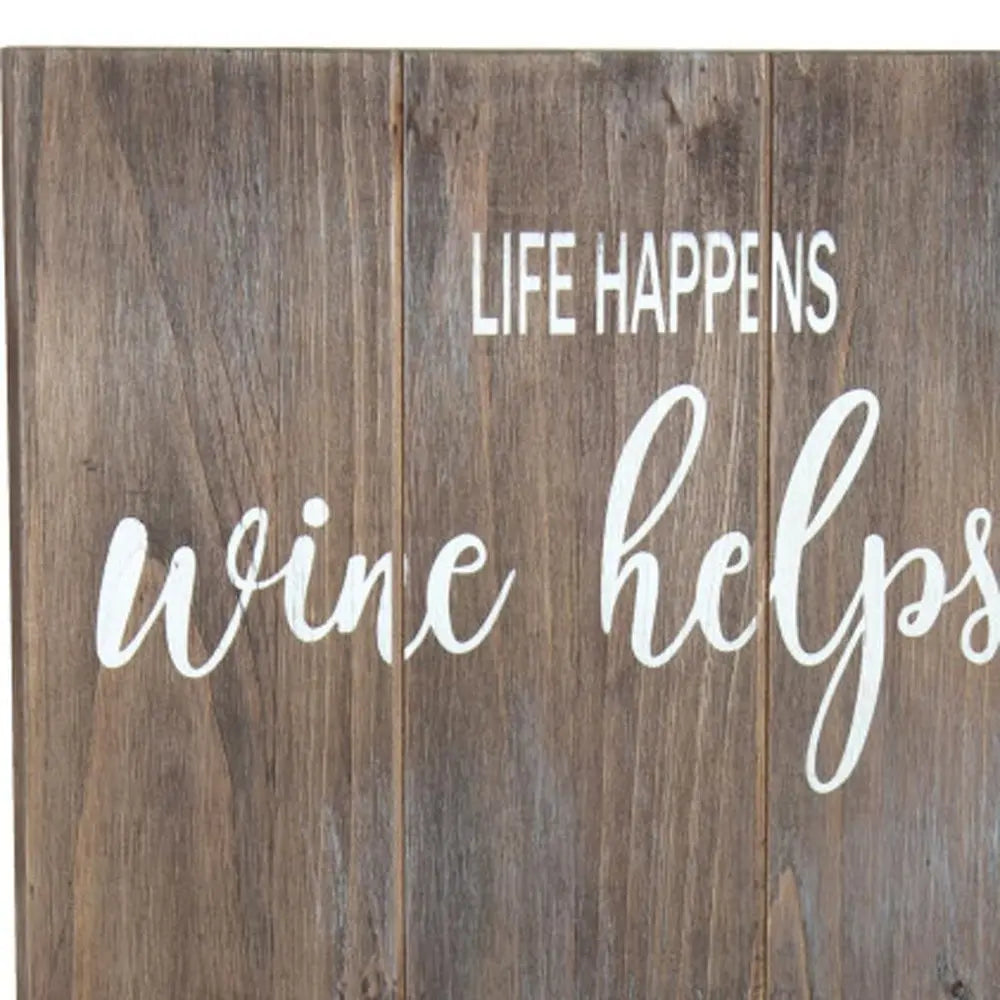 4" Brown Wood Entertainment Organizer - NOBLE HOME INTERIORS