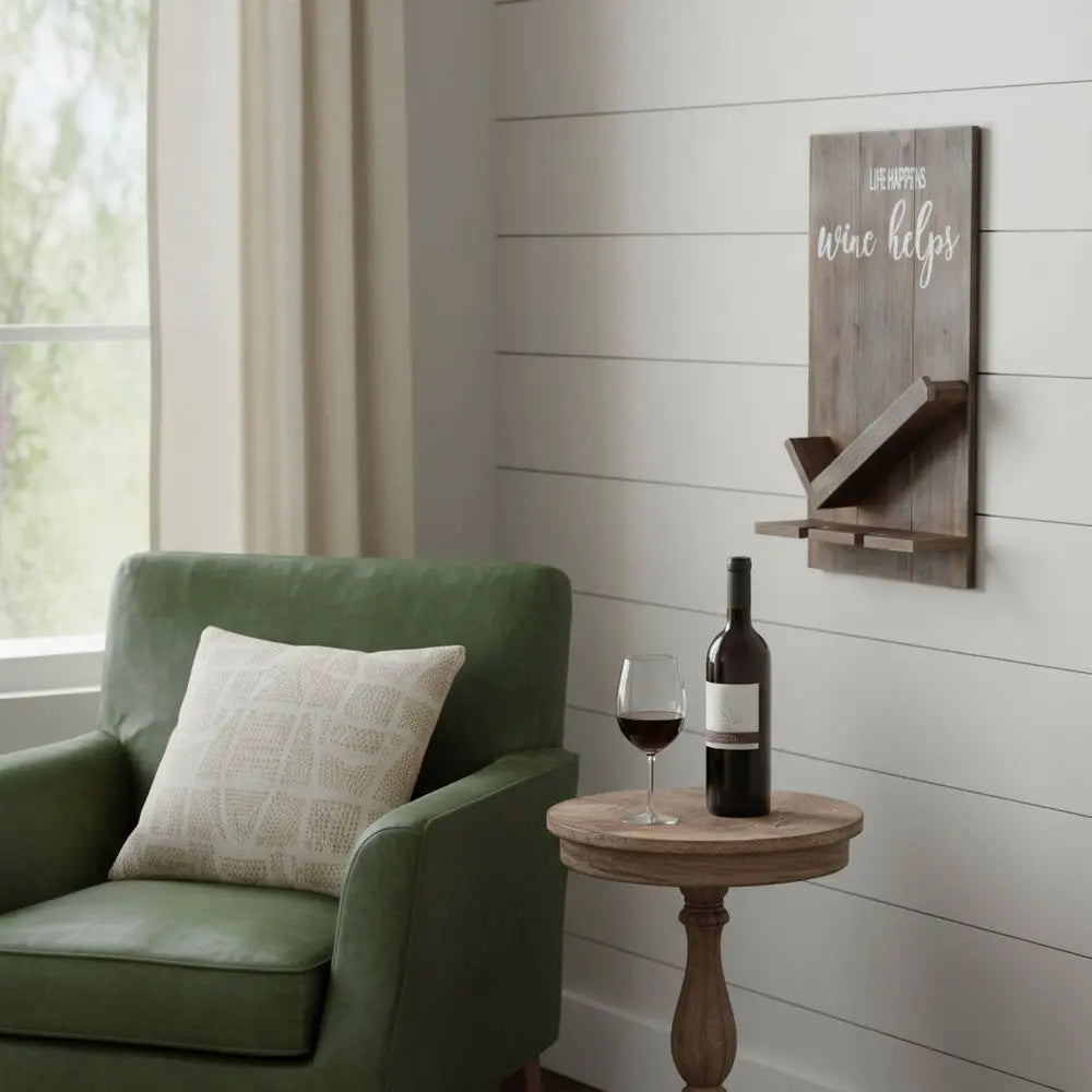 4" Brown Wood Entertainment Organizer - NOBLE HOME INTERIORS