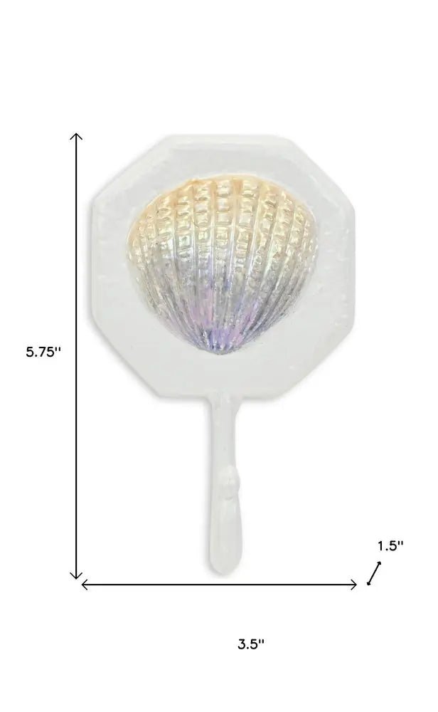 4" Cream And Pearl Cast Iron Seashell Wall Hook - NOBLE HOME INTERIORS
