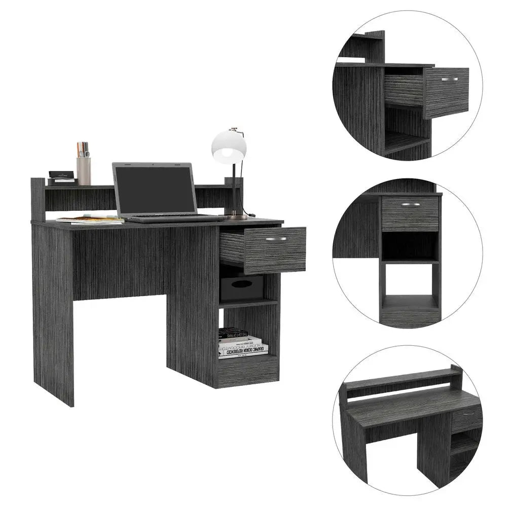 40" Graphite Computer Desk - NOBLE HOME INTERIORS