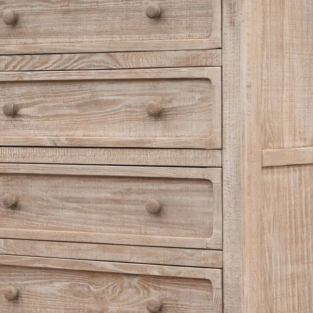 40" Natural Solid Wood Four Drawer Chest - NOBLE HOME INTERIORS