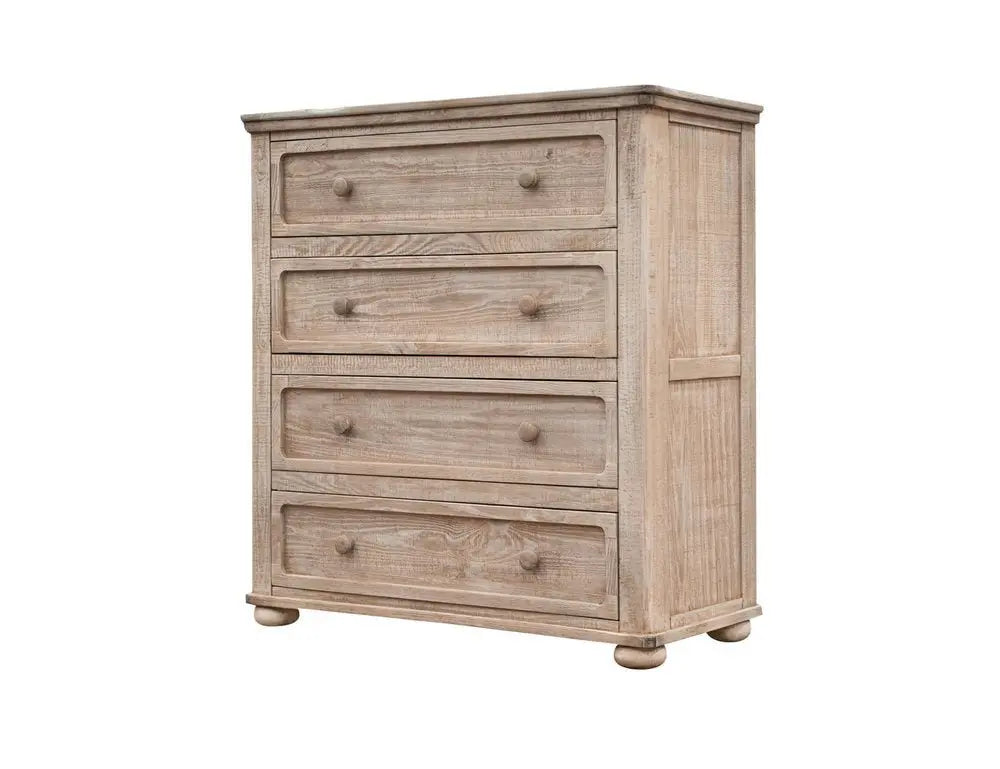 40" Natural Solid Wood Four Drawer Chest - NOBLE HOME INTERIORS