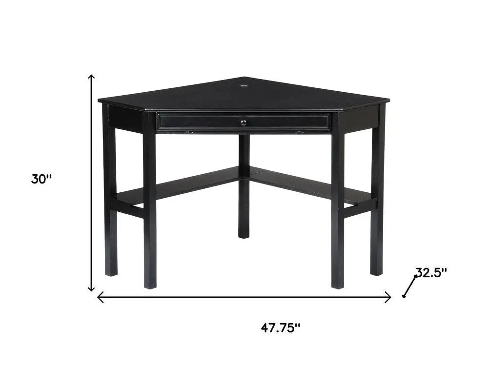 Black Corner Computer Desk HomeRoots