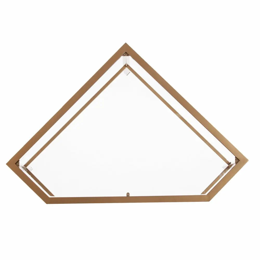 42" Clear and Gold Glass Writing Desk HomeRoots