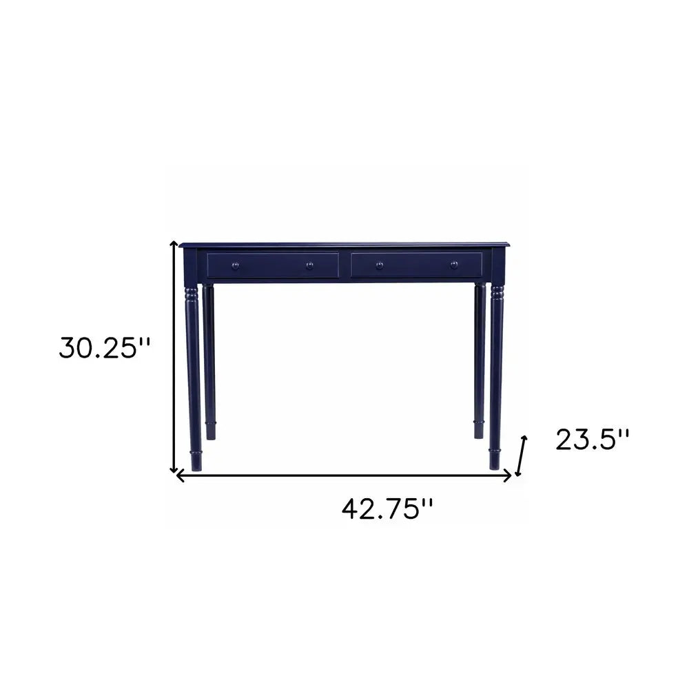 Navy Blue Writing Desk HomeRoots