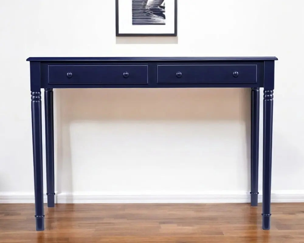 Navy Blue Writing Desk HomeRoots
