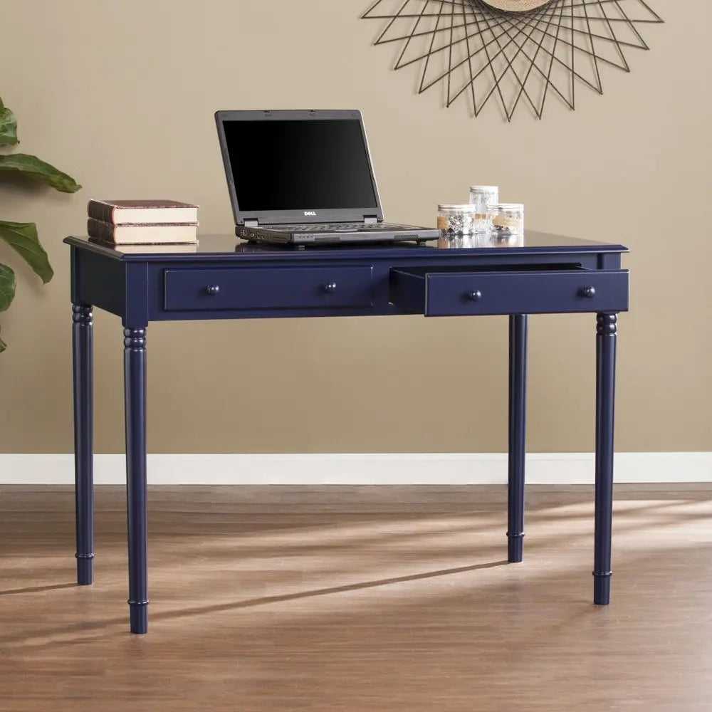 Navy Blue Writing Desk HomeRoots