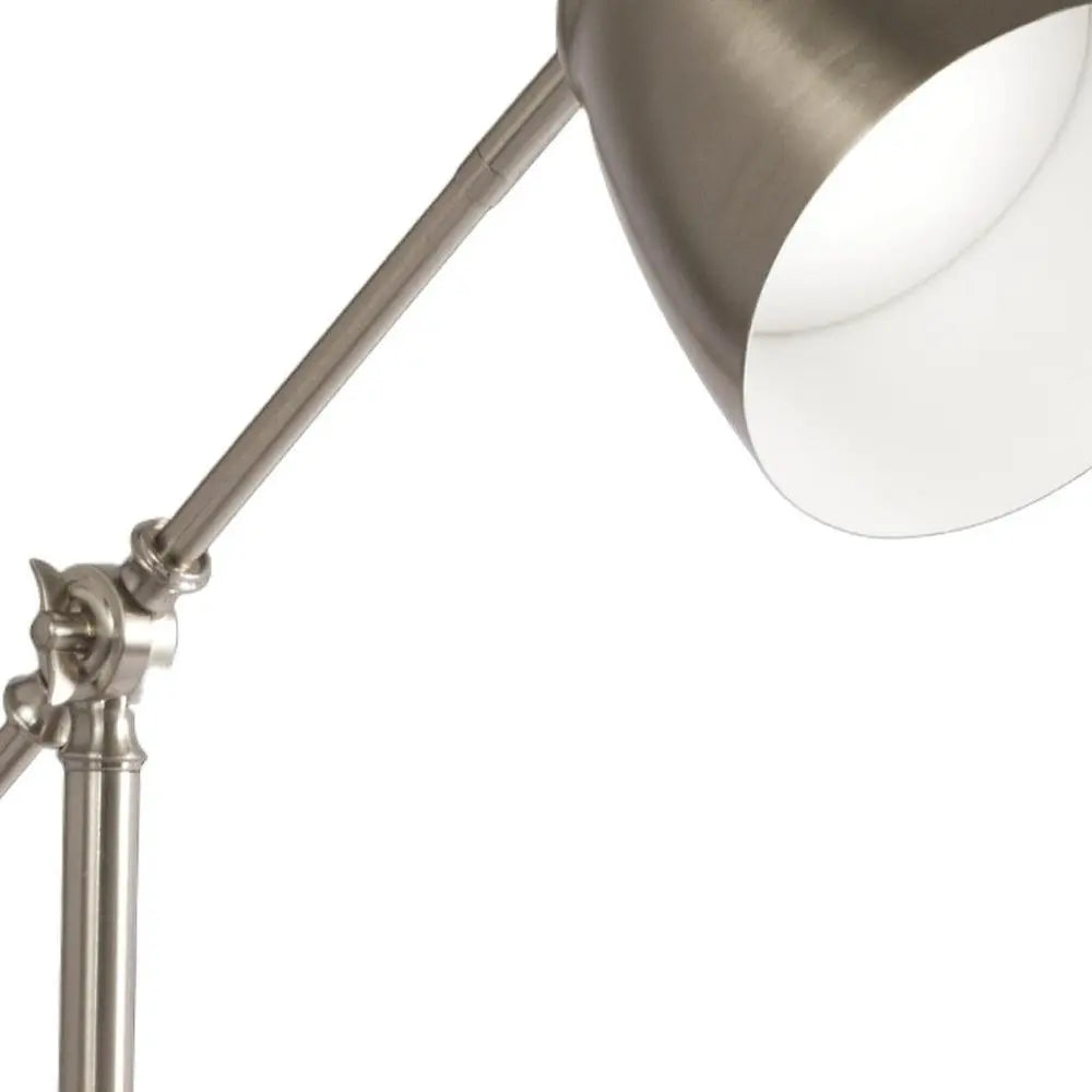 Brushed Silver LED Adjustable Desk Lamp HomeRoots