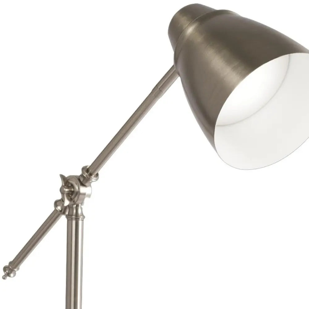 Brushed Silver LED Adjustable Desk Lamp HomeRoots