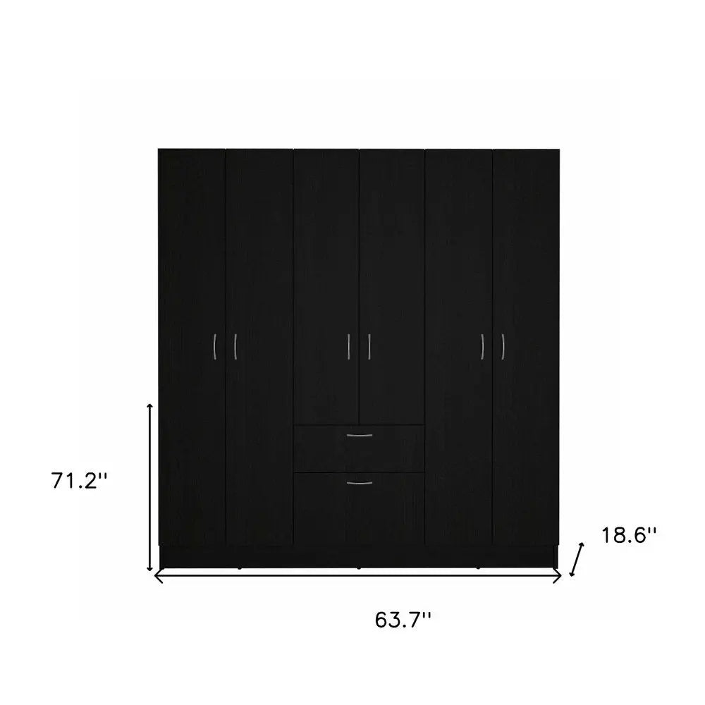 71" Black and White Single Drawer Combo Dresser HomeRoots