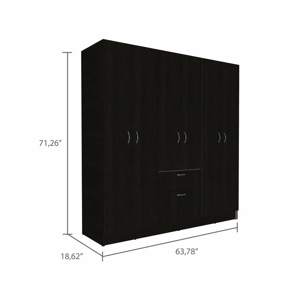 71" Black and White Single Drawer Combo Dresser HomeRoots