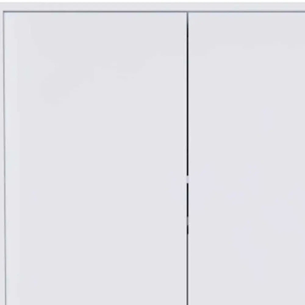 71" White Wood Two Door Single Drawer Combo Dresser HomeRoots