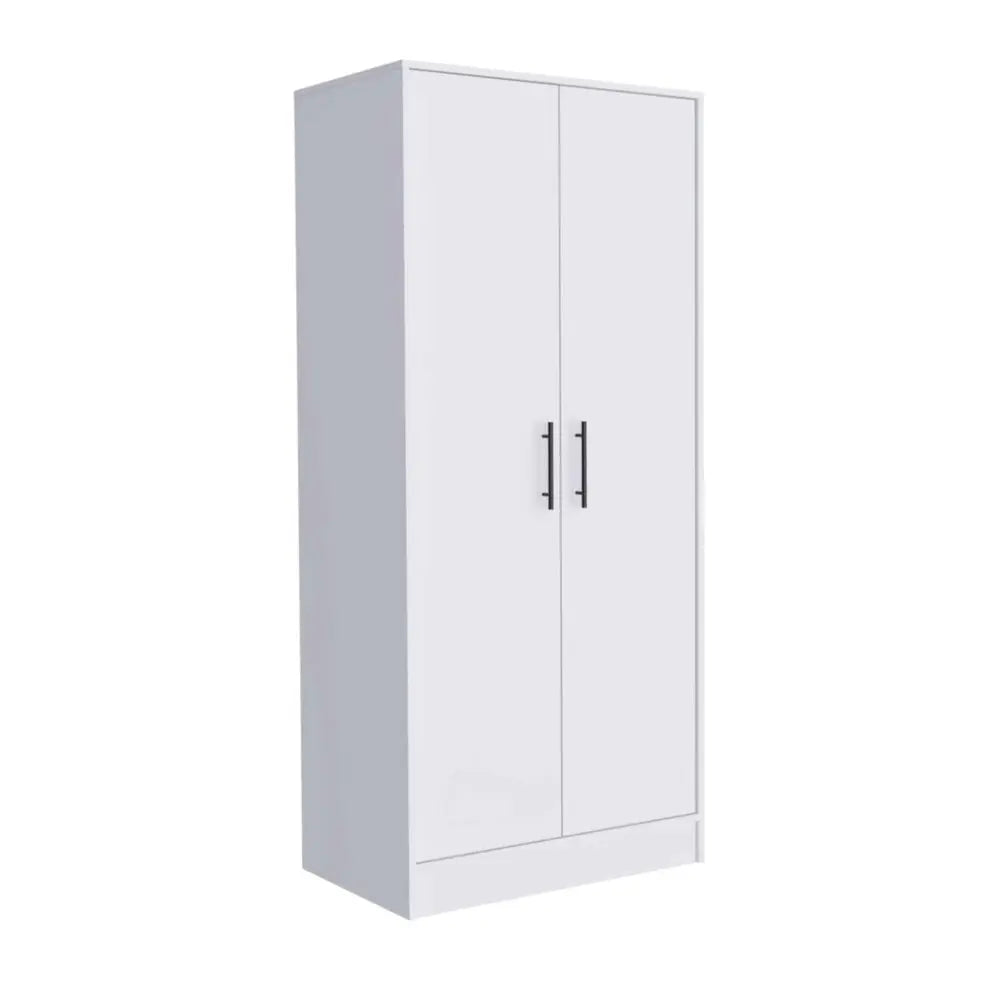 71" White Wood Two Door Single Drawer Combo Dresser HomeRoots