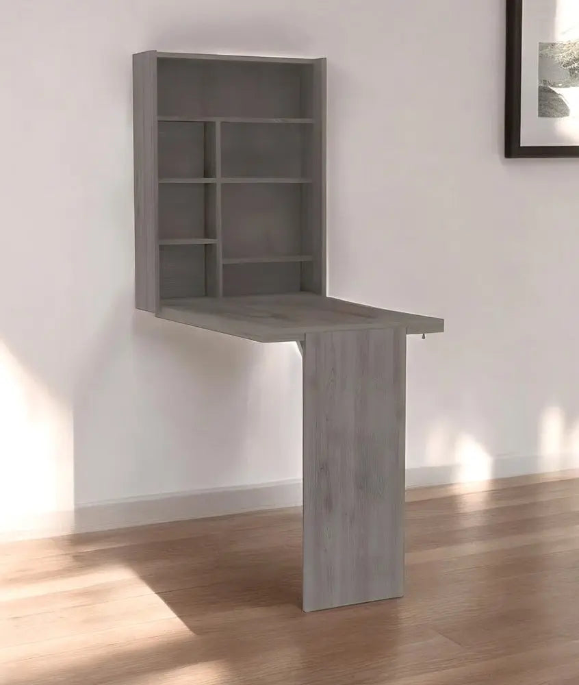 24" Light Gray Floating Desk HomeRoots