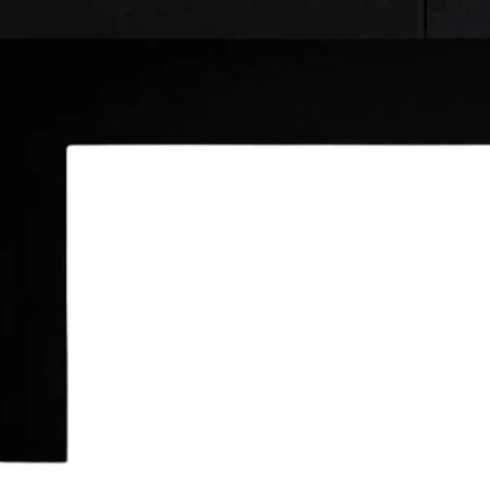 47" Black Computer Desk with Two Drawers HomeRoots