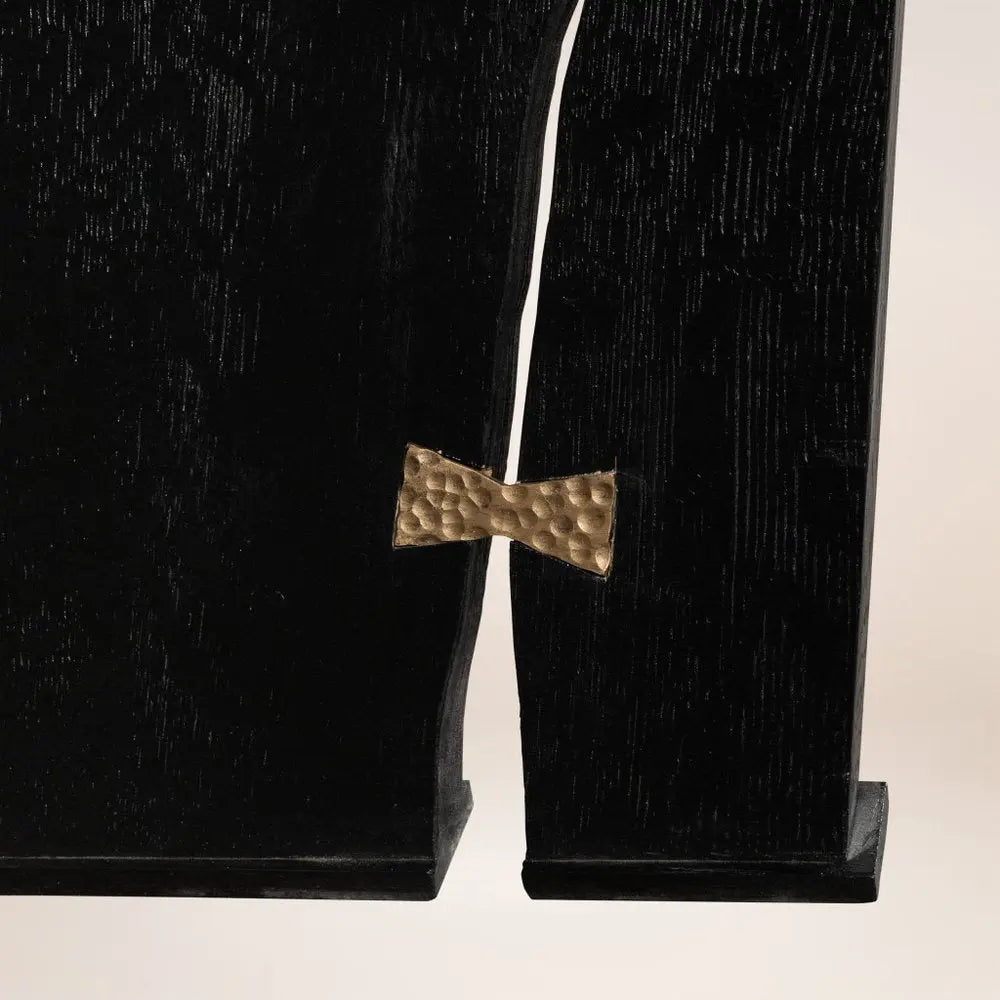 41" Black Wood One Tier Bookcase - NOBLE HOME INTERIORS