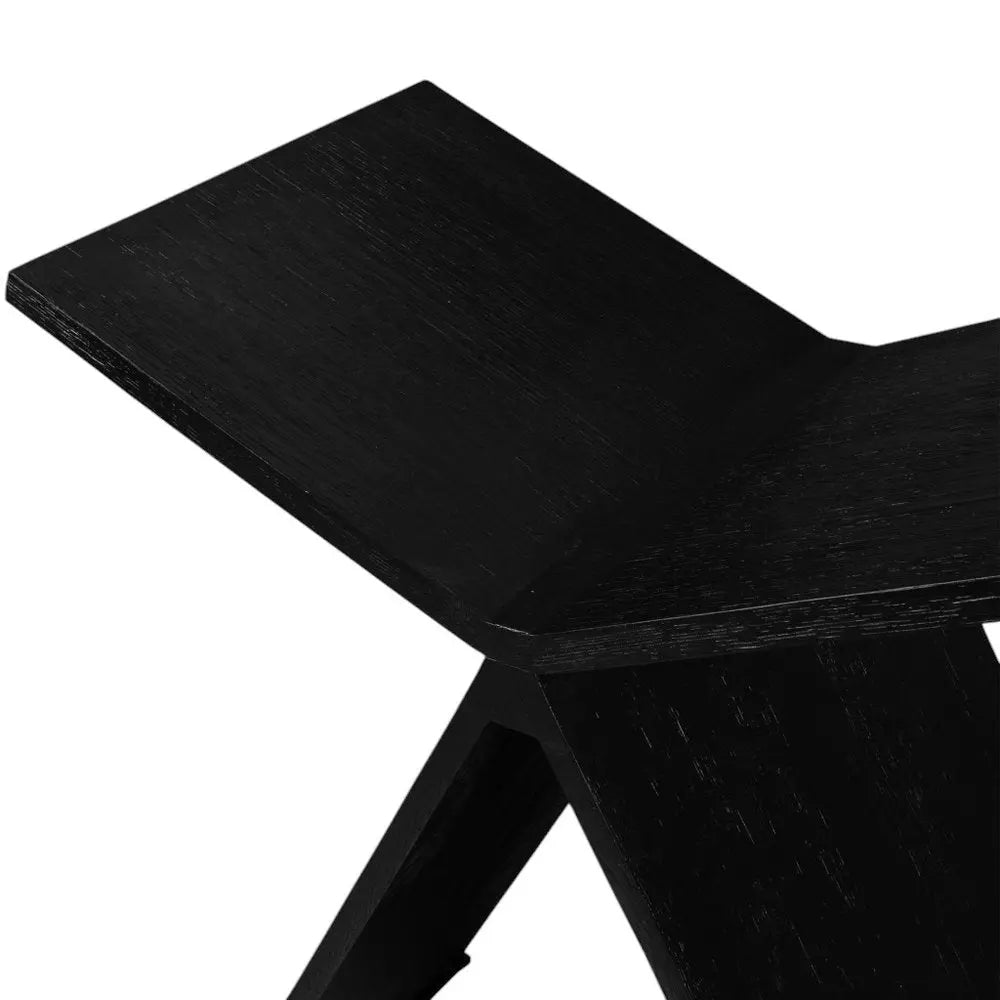 41" Black Wood One Tier Bookcase - NOBLE HOME INTERIORS