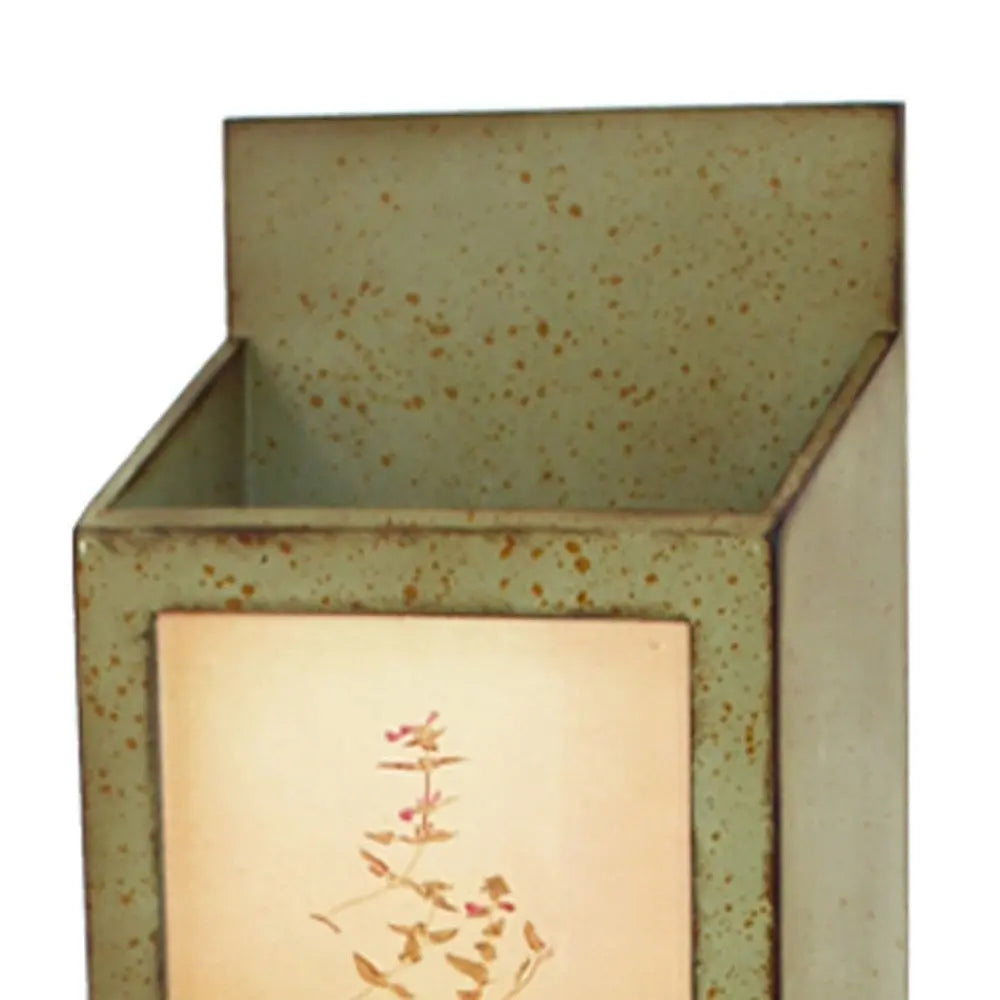 42" X 10" X 5" Green Rustic Vertical - Newspaper & Magazine Rack - NOBLE HOME INTERIORS