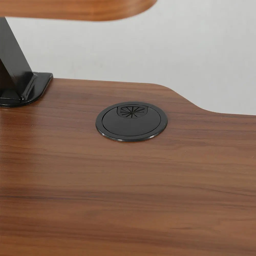 45" Adjustable Oak and White Standing Desk - NOBLE HOME INTERIORS