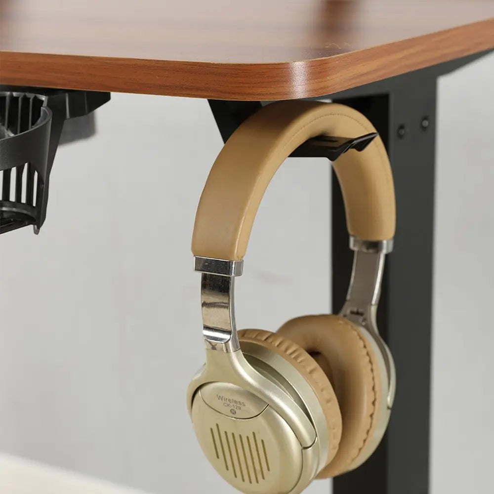 45" Adjustable Oak and White Standing Desk - NOBLE HOME INTERIORS