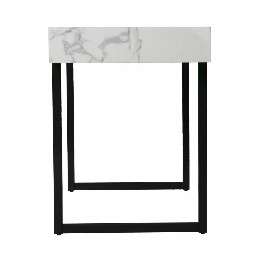 45" White and Black Writing Desk - NOBLE HOME INTERIORS