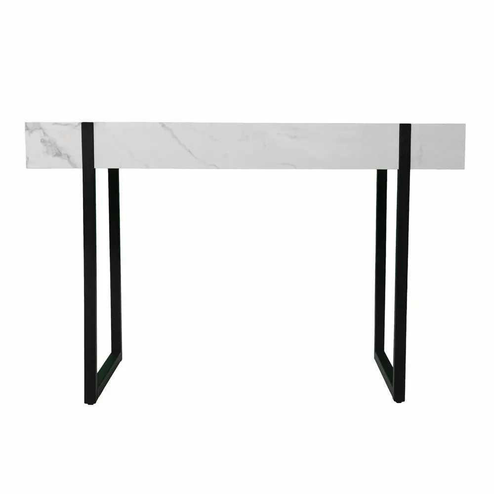 45" White and Black Writing Desk - NOBLE HOME INTERIORS