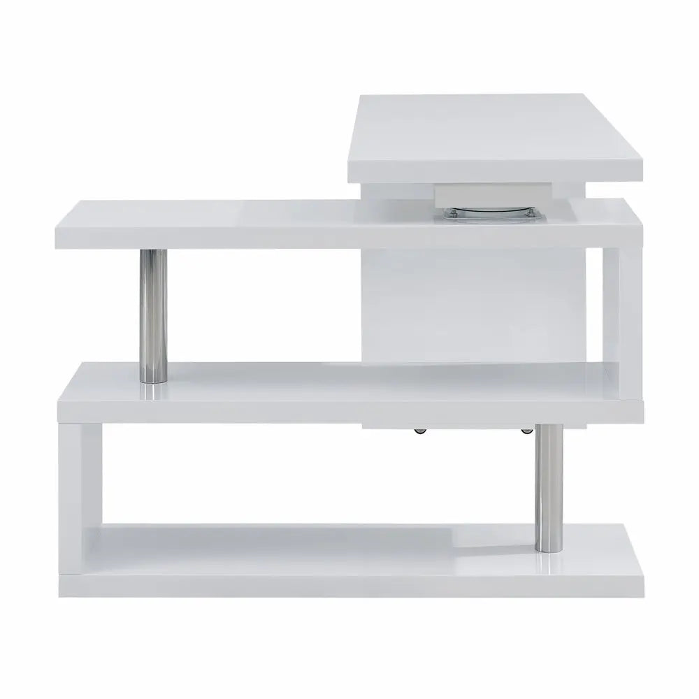 45" White Corner Writing Desk - NOBLE HOME INTERIORS