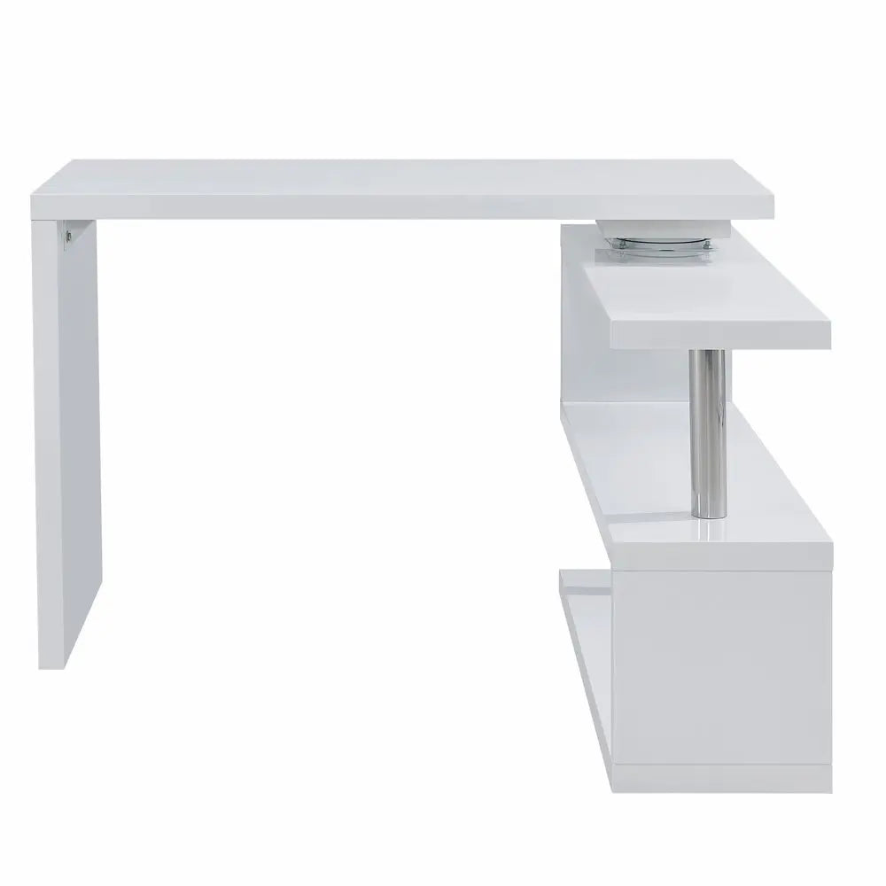 45" White Corner Writing Desk - NOBLE HOME INTERIORS