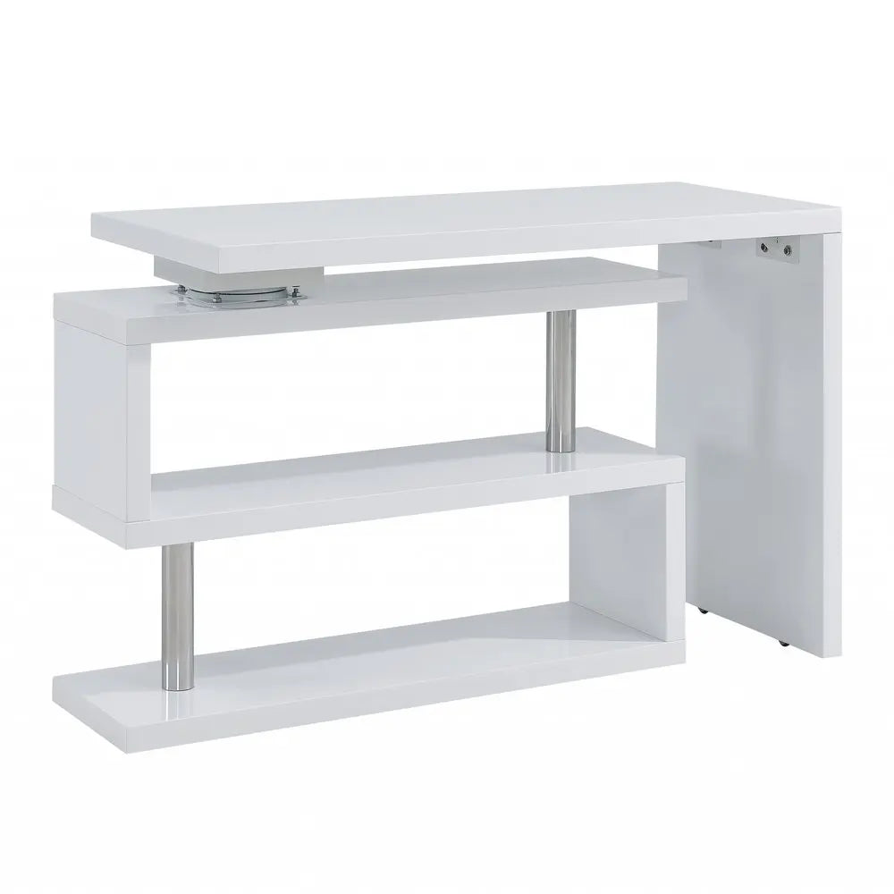 45" White Corner Writing Desk - NOBLE HOME INTERIORS