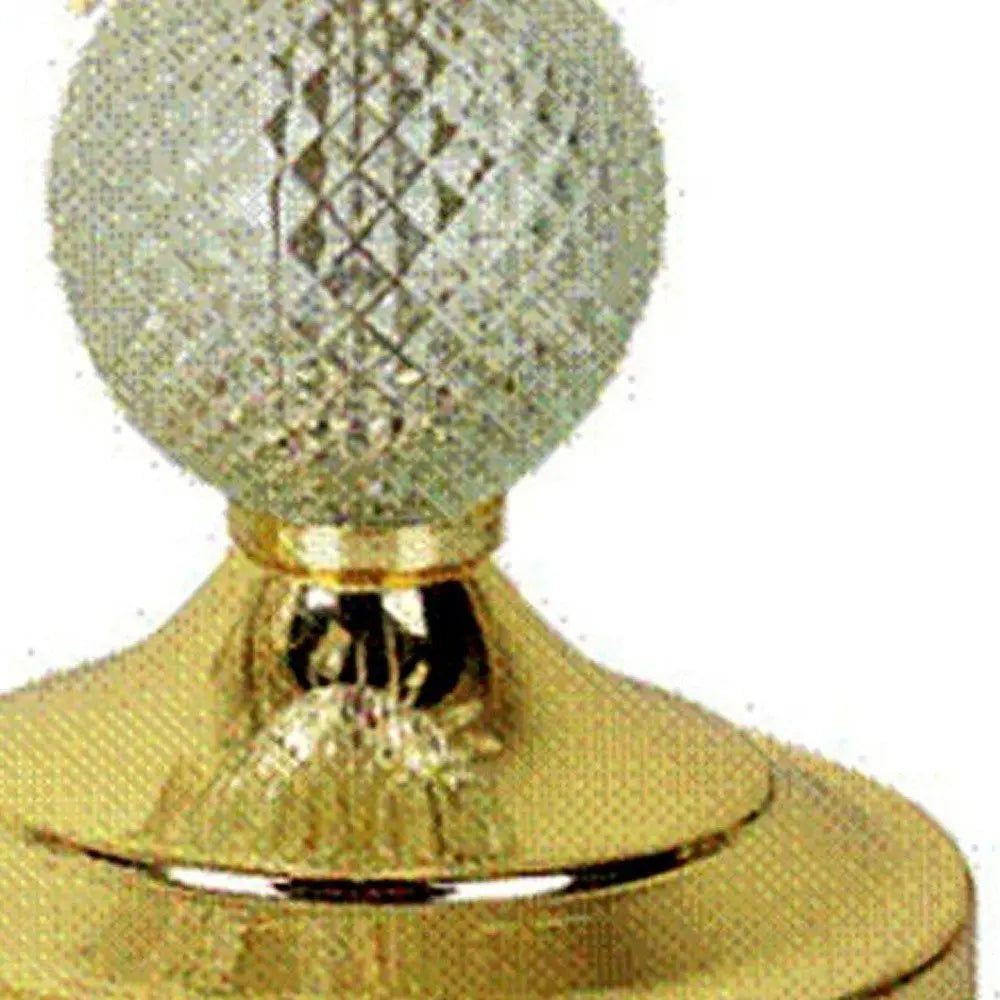 15" Gold And Faux Crystals Chandelier Style Table Lamp HomeRoots