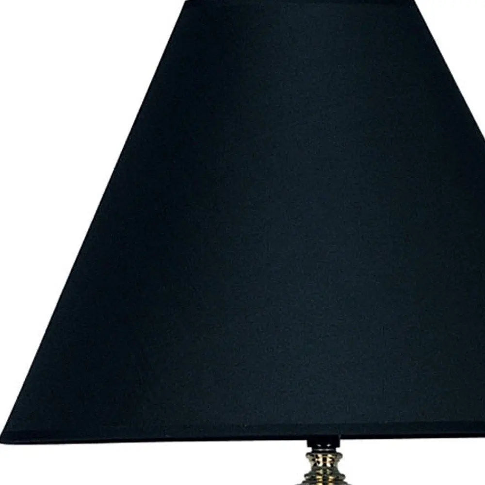 Gold and Navy Blue Table Lamp with Navy Blue Shade HomeRoots