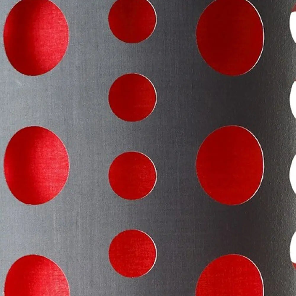 33" Gray and Red Mod Dot Novelty Table Lamp HomeRoots
