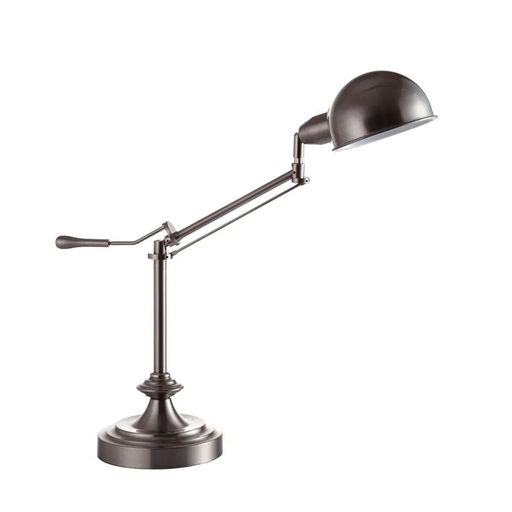 Silver Metal Swing Arm Table Lamp HomeRoots
