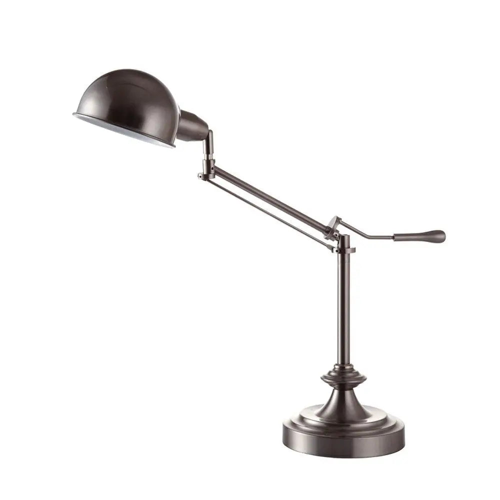 Silver Metal Swing Arm Table Lamp HomeRoots