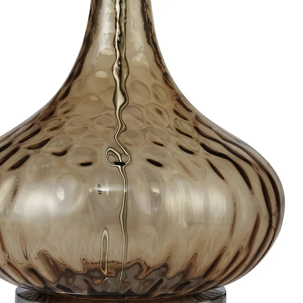 Brown Textured Glass Table Lamp HomeRoots