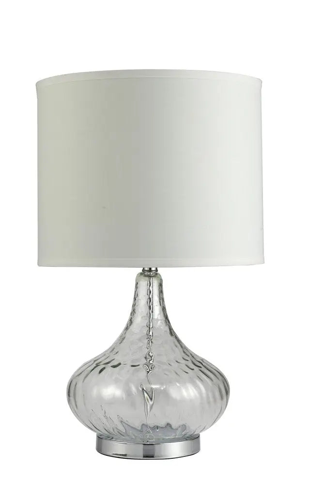 Clear Textured Glass Table Lamp HomeRoots