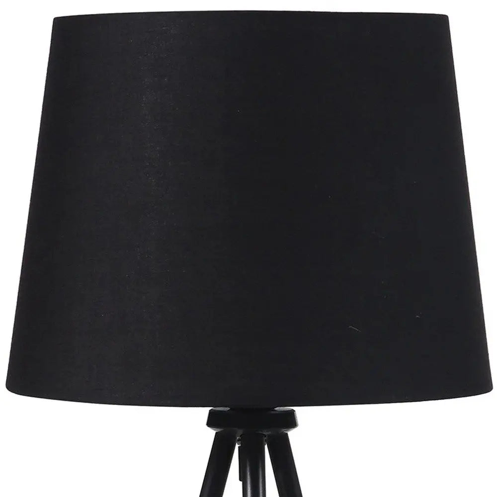 20" Gold Tripod Table Lamp With Black Empire Shade HomeRoots