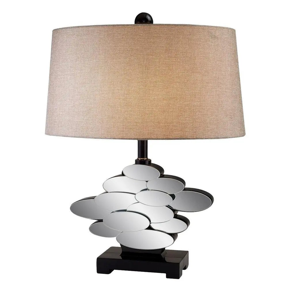 Beautiful Bronzed Table Lamp with Glass Accents HomeRoots