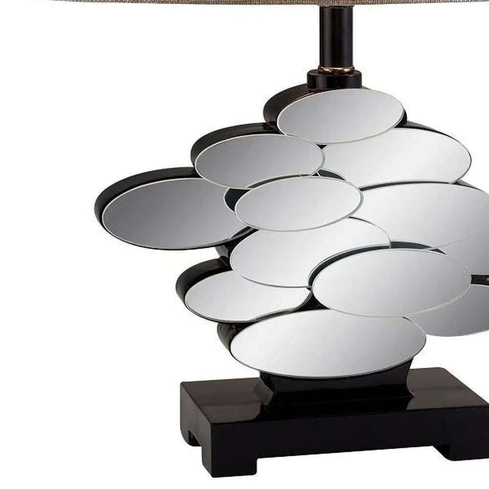 Beautiful Bronzed Table Lamp with Glass Accents HomeRoots