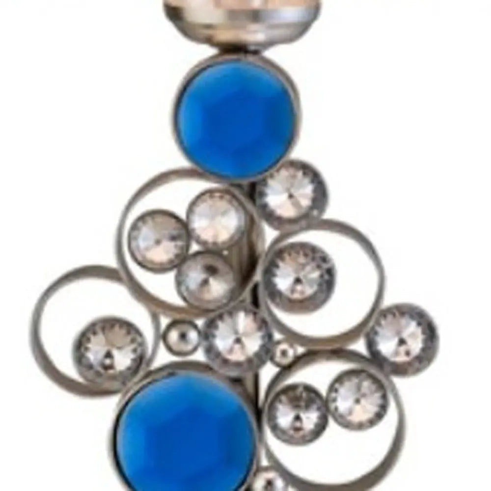 21" Silver Bedside With White Shade HomeRoots