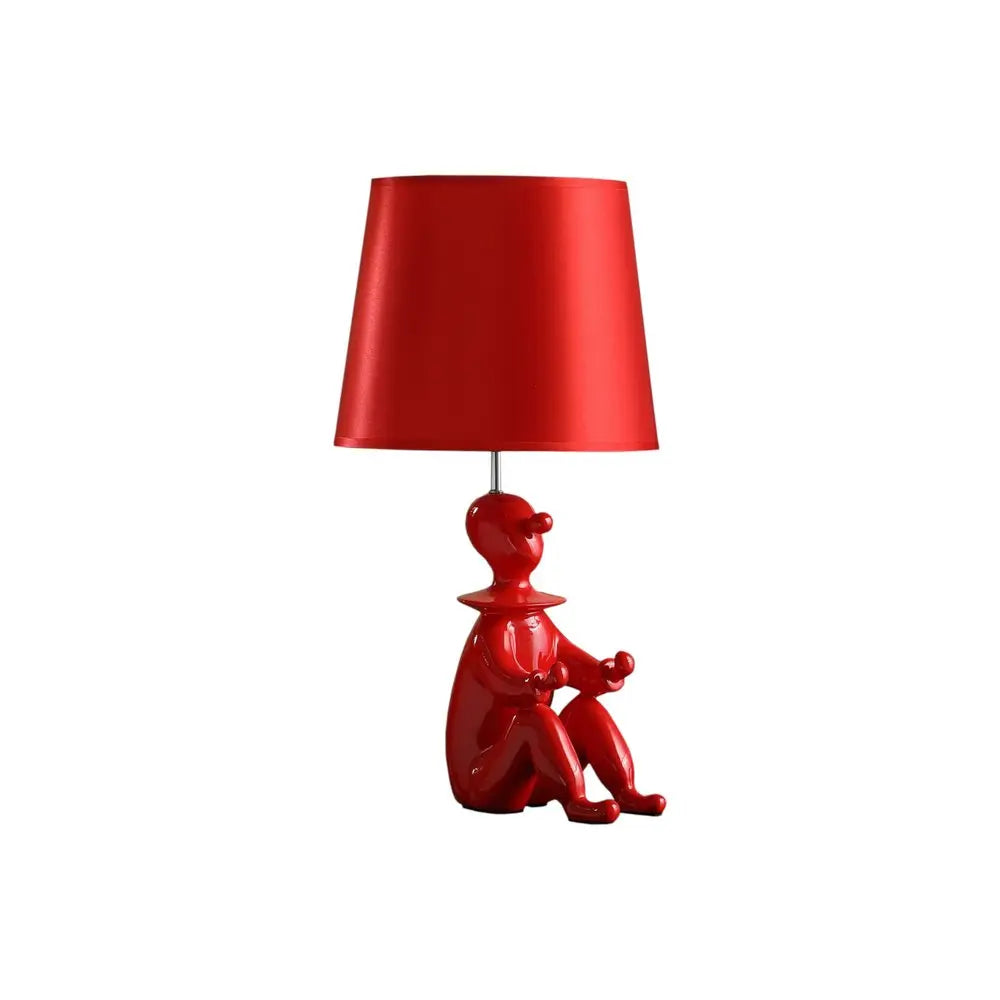 21" Red Bedside Table Lamp With Red Empire Shade HomeRoots