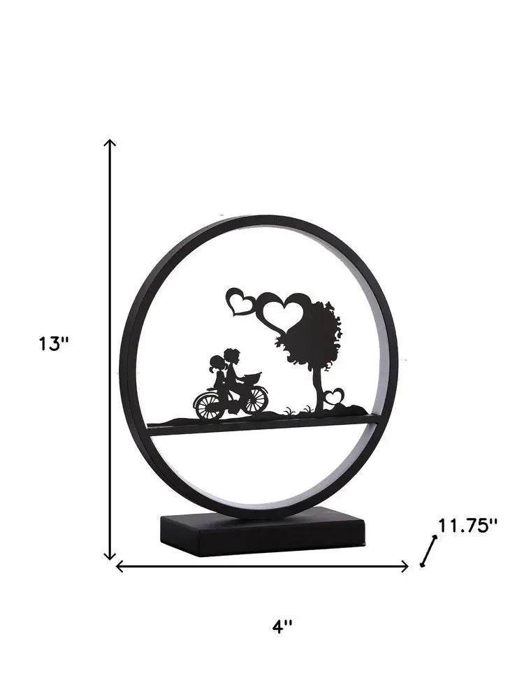 13" Black Bedside Led Table Lamp HomeRoots