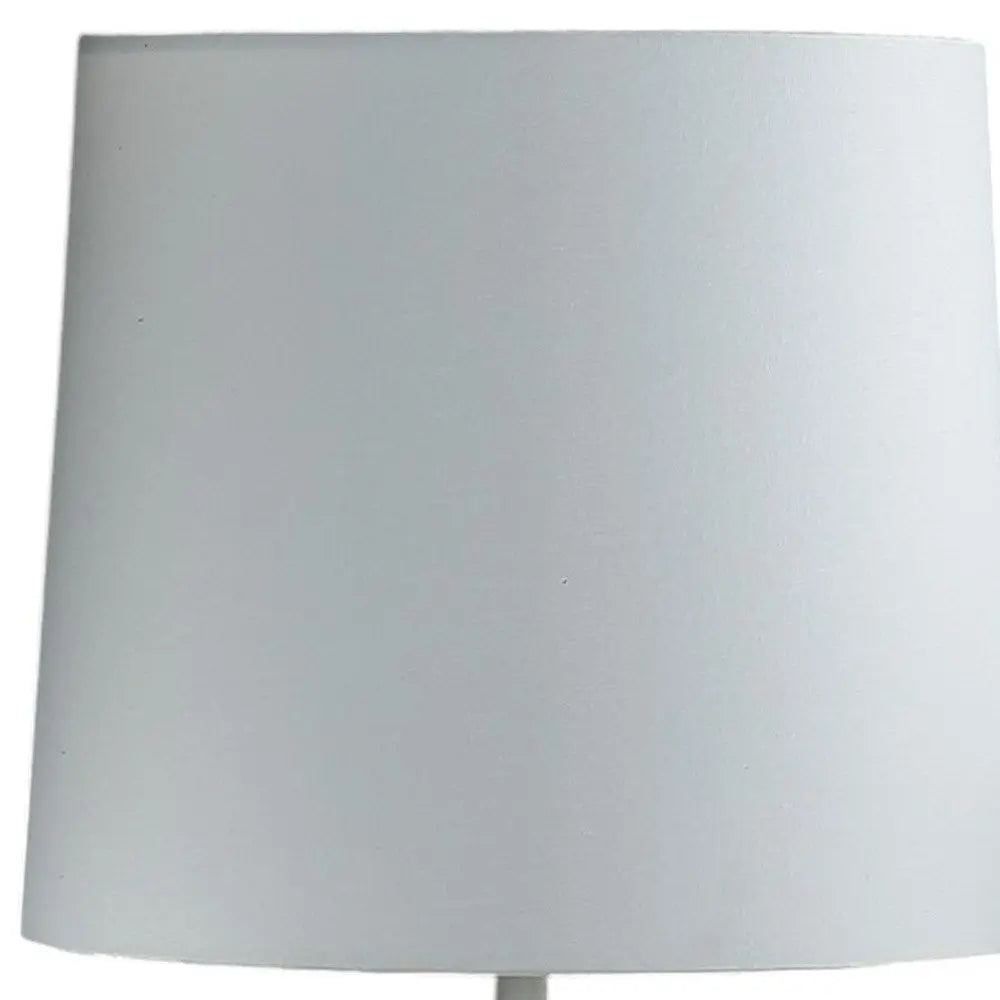 17" White Pineapple Table Lamp With White Empire Shade HomeRoots