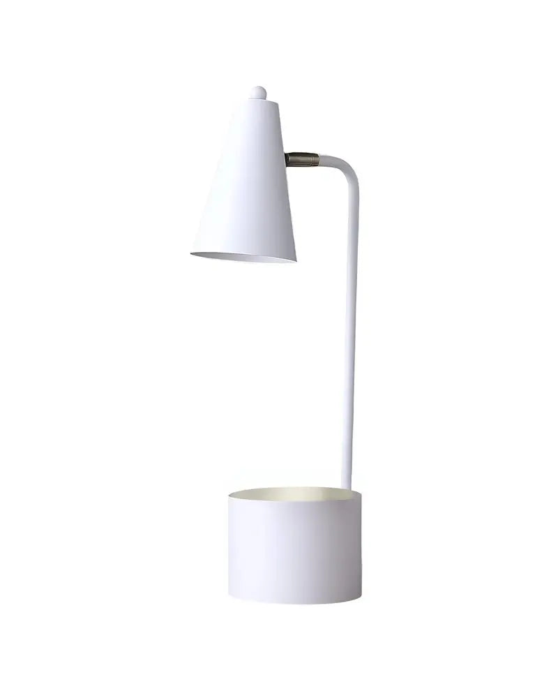20" Compact White Student Metal Desk Lamp HomeRoots
